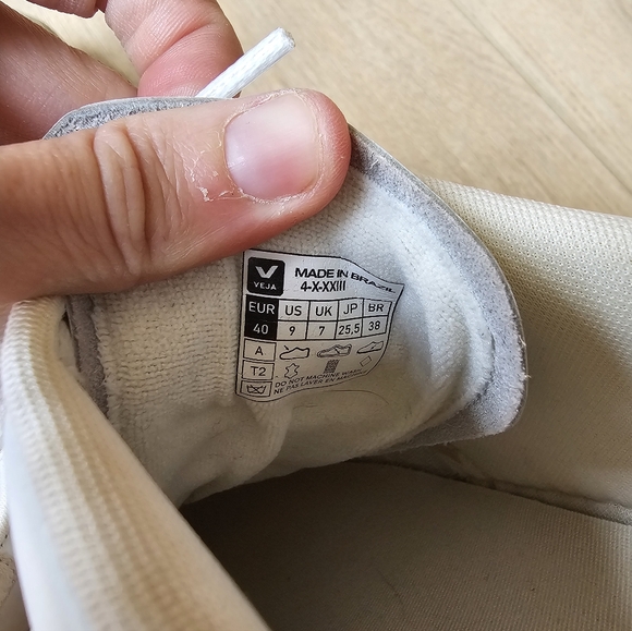 VEJA V-12 White Sable Leather Sneaker - Picture 12 of 14